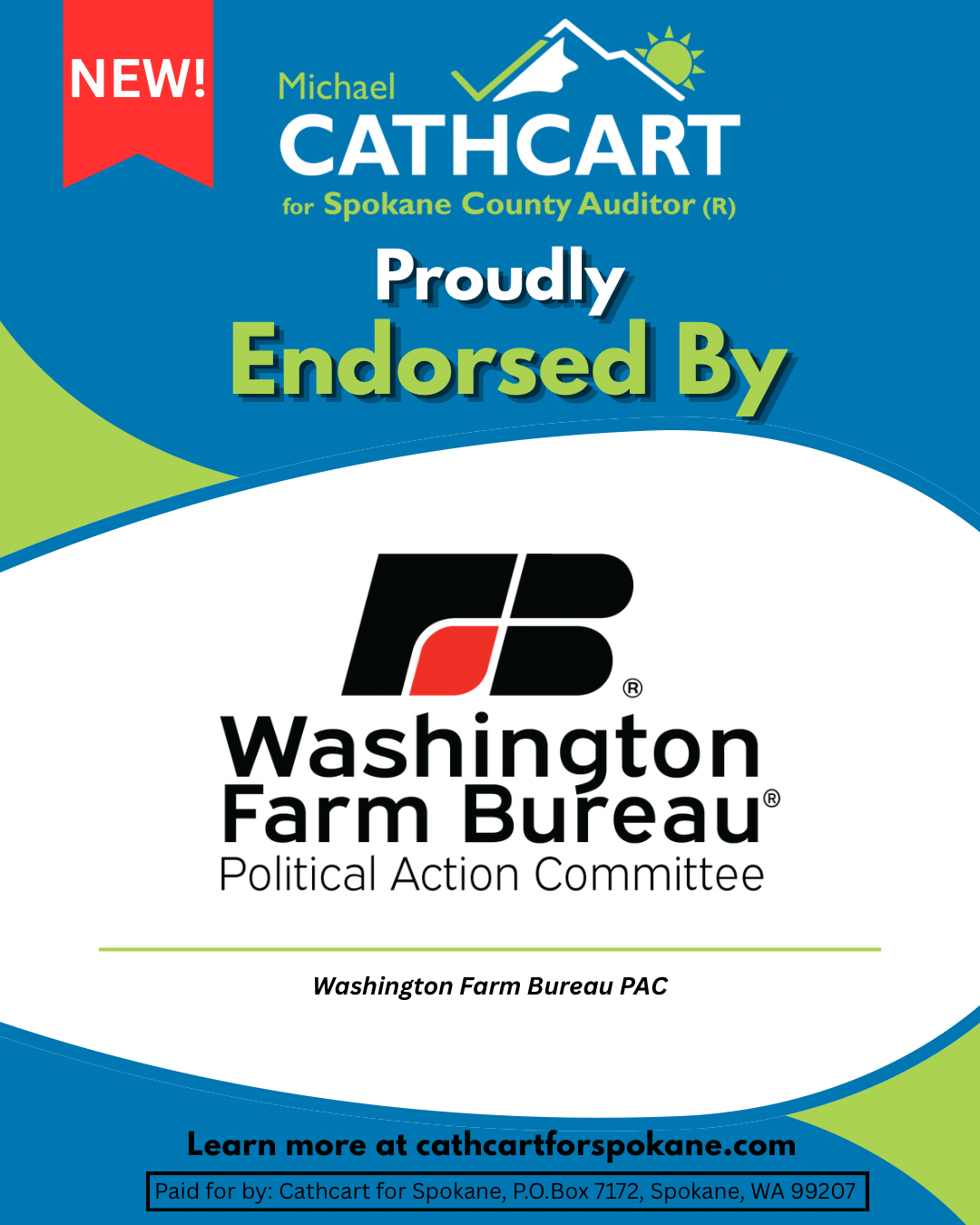 Washington State Farm Bureau PAC endorsement of Michael Cathcart for Spokane County Auditor